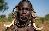 Ethiopia - Tribu etnia Mursi - 30 - Labbra senza piattello labiale